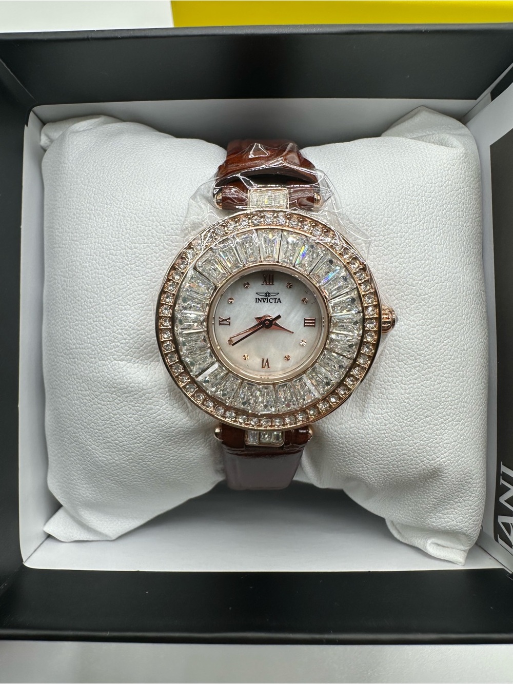NEW✨ Invicta Celestial Lady 30mm Rose Gold Brown Genuine Leather Watch 70347 - Picture 3 of 5
